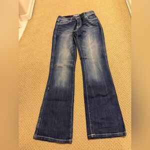 Wrangler Rock 47 Embellished Bling Low Rise Denim Jeans Pants Women’s Size 3 NEW
